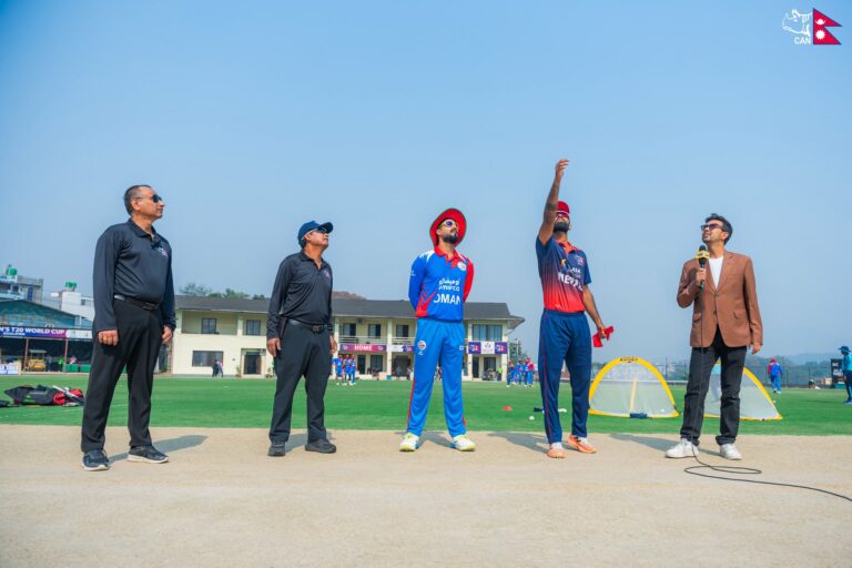 नेपाल र ओमान बीचको खेल सुरु