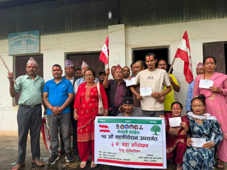 नेपाली कांग्रेस लिखु–२ को सभापतिमा प्रकाश ढकाल निर्वाचित